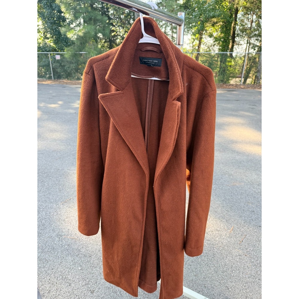 Marc New York Andrew Marc Women's XL Brown Belted Wrap Coat Long